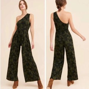 NWOT Free People Maya One Shoulder Jumpsuit Wide Leg